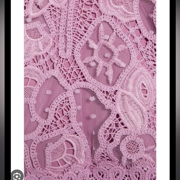 ALEXIS - MALICHA Crocheted Lace and Fil Coupe Georgette mini dress - Picture 4 of 7